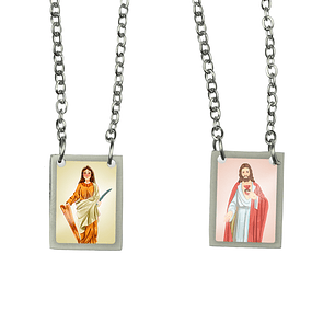 Saint Cecilia Stainless Steel Scapular