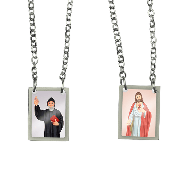 Scapulaire en acier de Saint Charbel 1