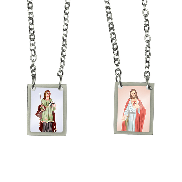 Saint Columba Stainless Steel Scapular 1