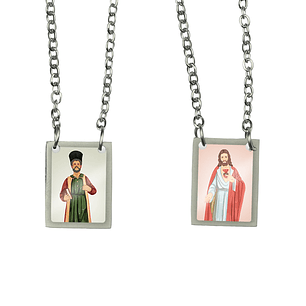 Saint Cosmas Stainless Steel Scapular