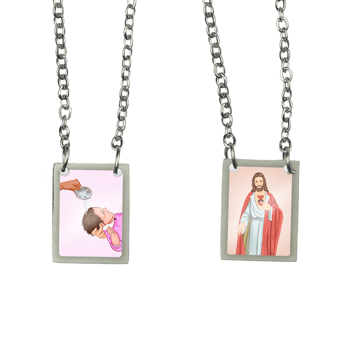 Escapulário de aço do Batismo 1