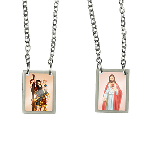 Saint Christopher Stainless Steel Scapular