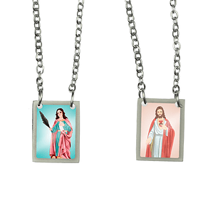 Saint Euphemia Stainless Steel Scapular