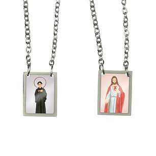 Saint Gemma Stainless Steel Scapular