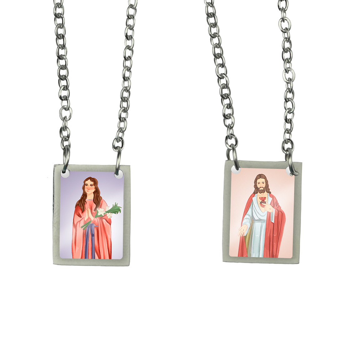 Escapulario de acero de Santa María Goretti 1