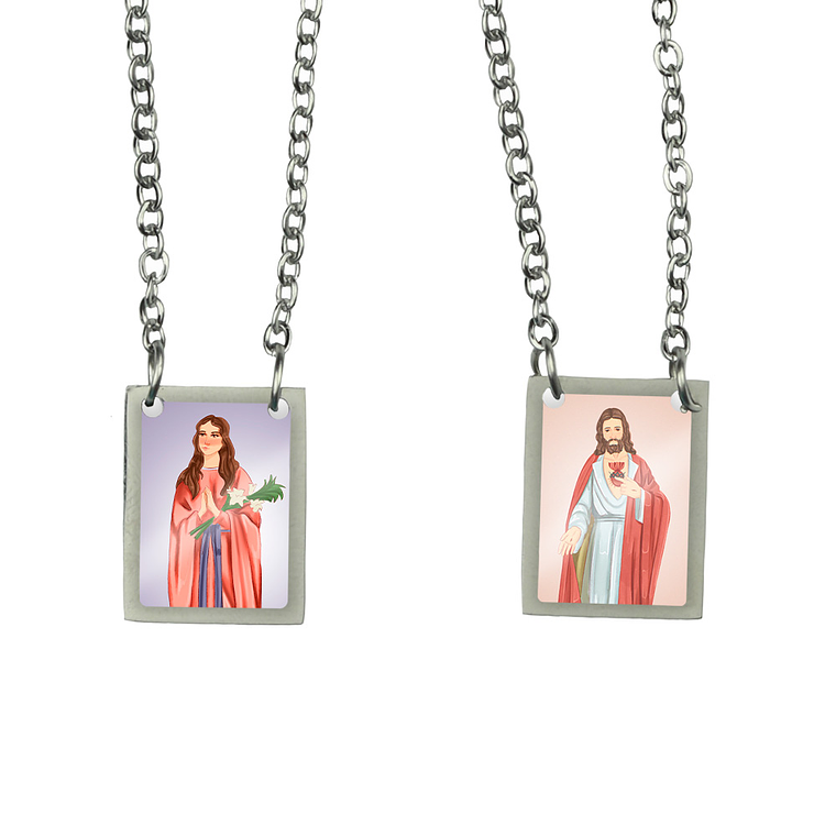 Escapulario de acero de Santa María Goretti 1