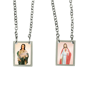 Saint Agnes Stainless Steel Scapular