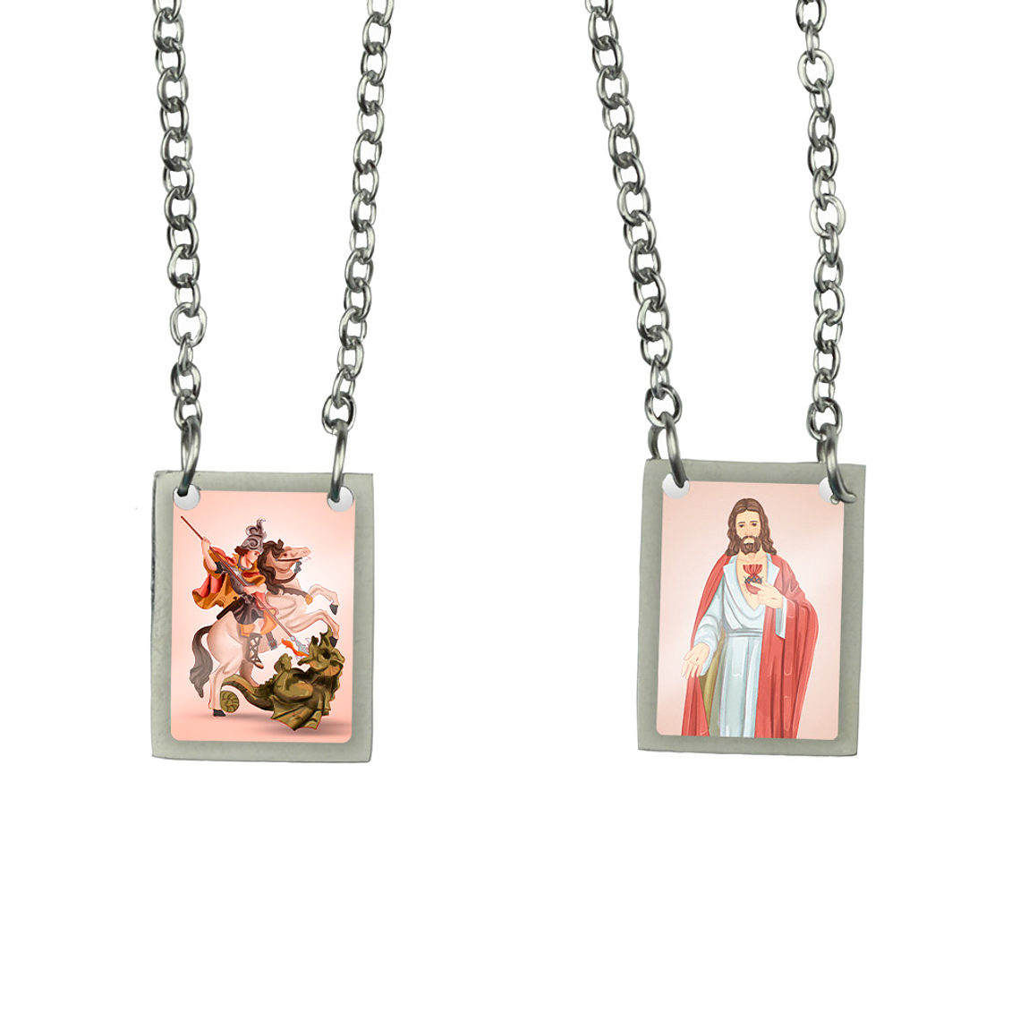 Saint George Stainless Steel Scapular 1