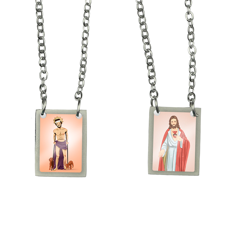 Saint Lazarus Stainless Steel Scapular 1