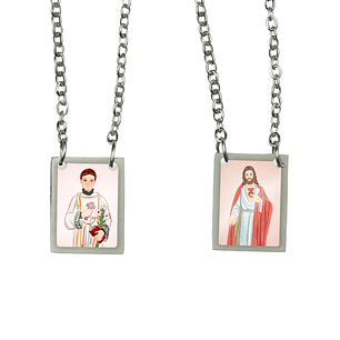 Saint Louis Gonzaga Stainless Steel Scapular