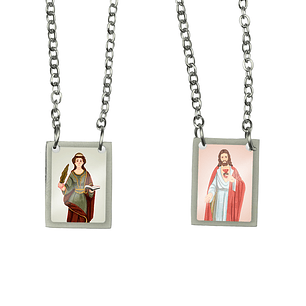 Saint Justa Stainless Steel Scapular