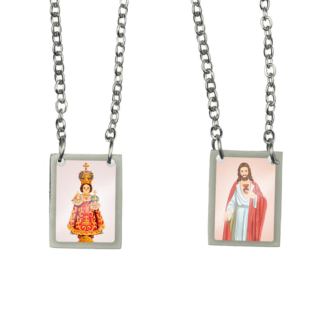 Escapulário de aço do Menino Jesus de Praga 1