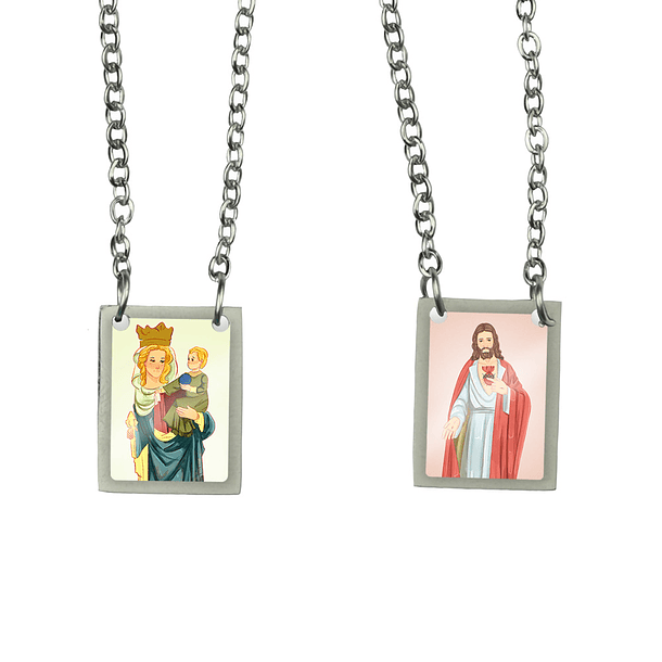 Our Lady of Paris Stainless Steel Scapular 1