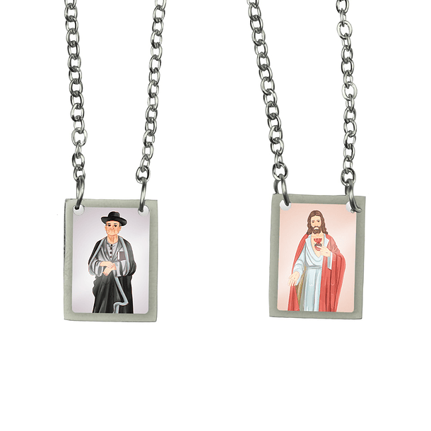 Father Cruz Stainless Steel Scapular 1