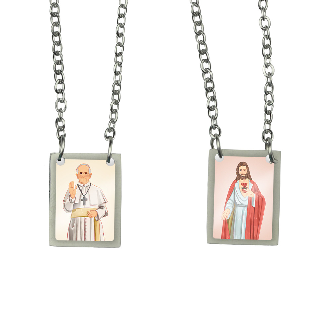 Scapulaire en acier du Pape François 1