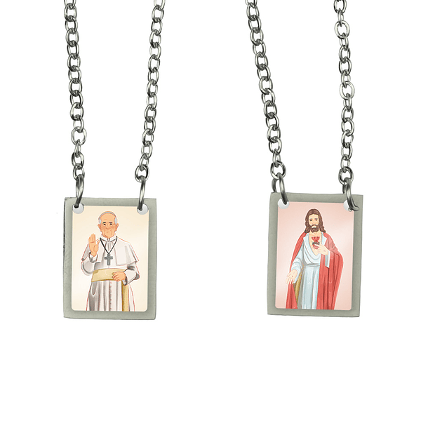 Pope Francis Stainless Steel Scapular 1