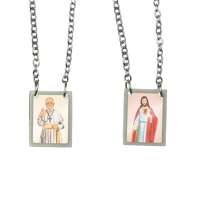 Scapulaire en acier du Pape François 1