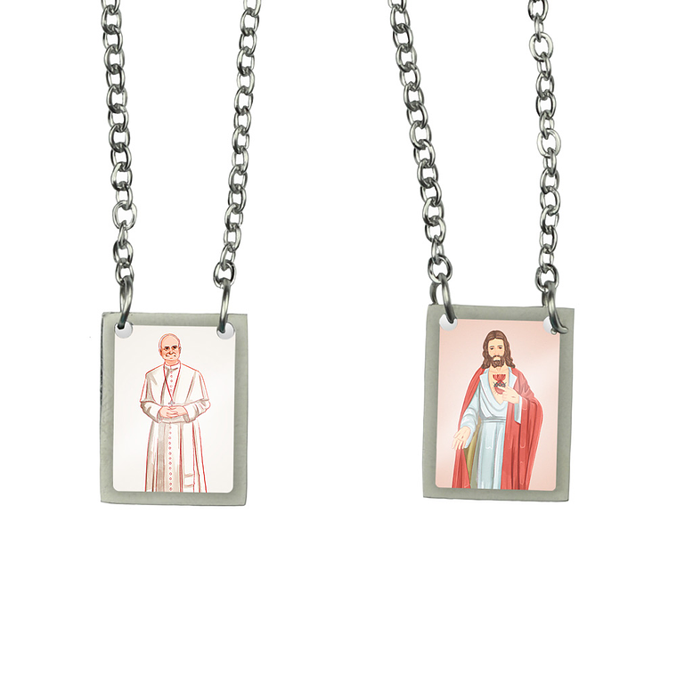 Scapulaire en acier du Pape Léon XIV 1