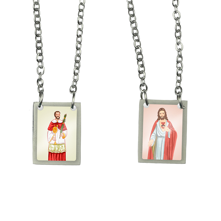 Saint Roman Stainless Steel Scapular 1