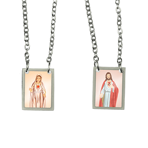Sacred Heart of Mary Stainless Steel Scapular