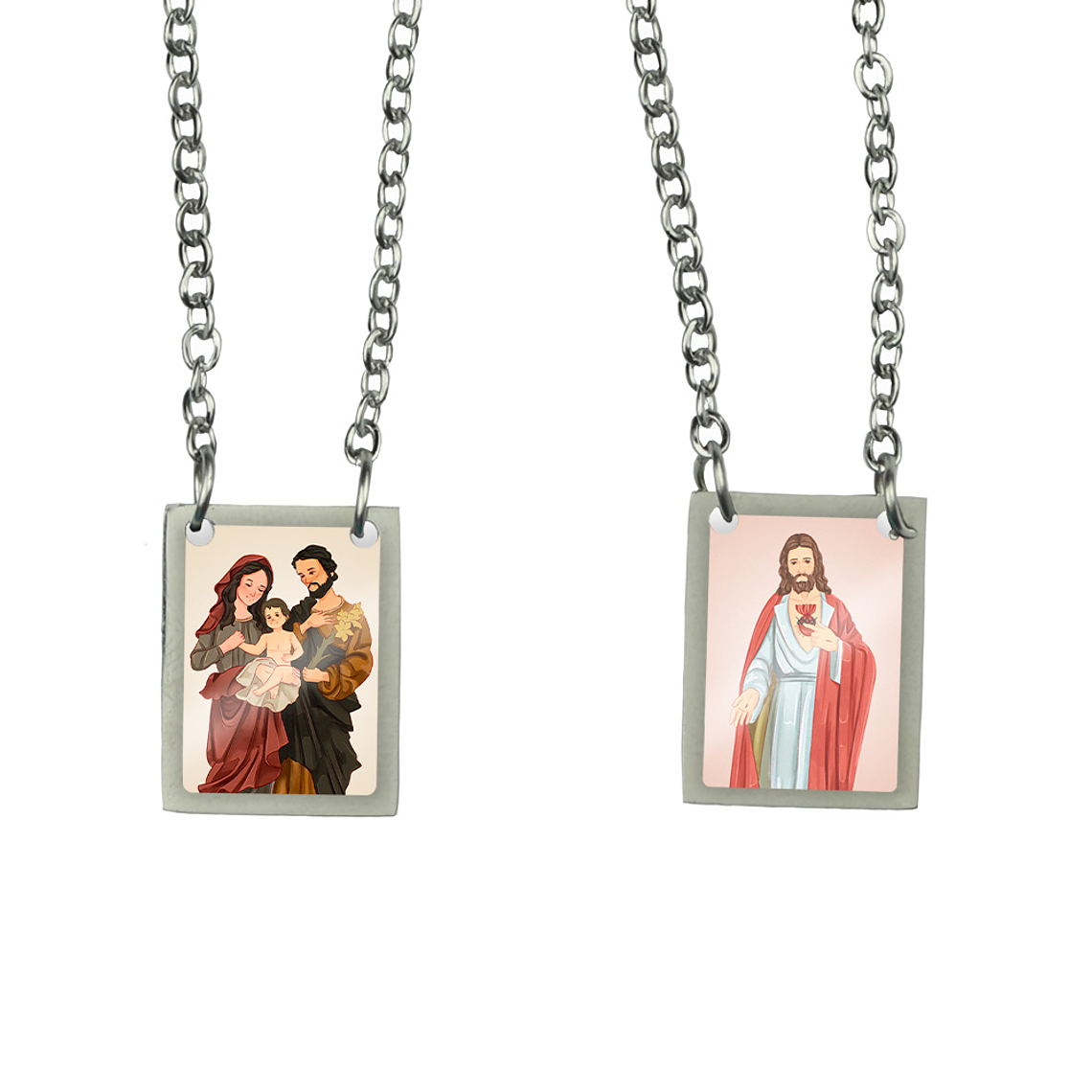 Holy Family Stainless Steel Scapular 1