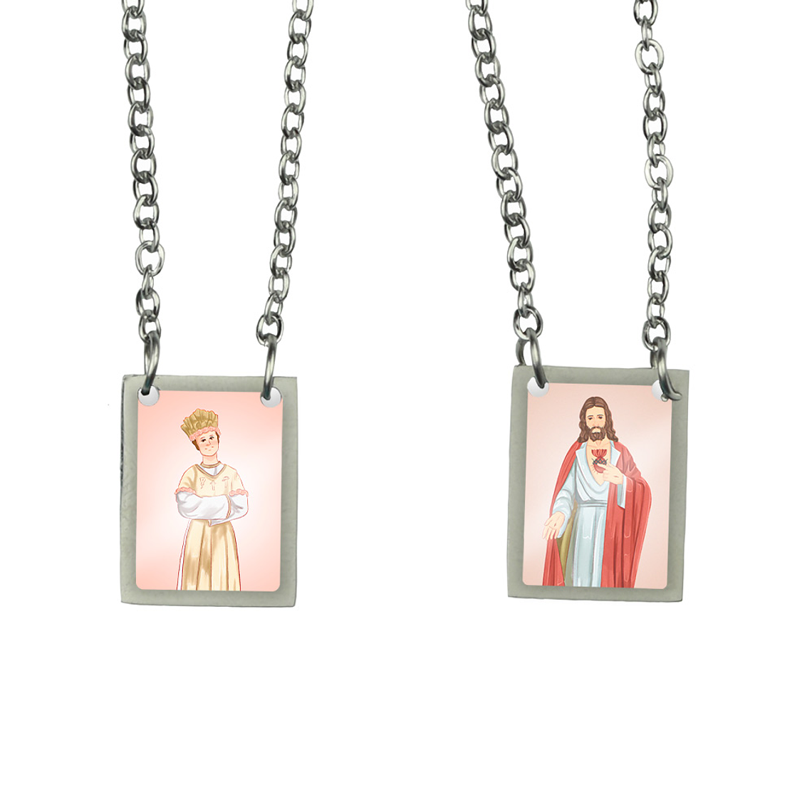 Scapolare in acciaio di Nostra Signora di La Salette 1