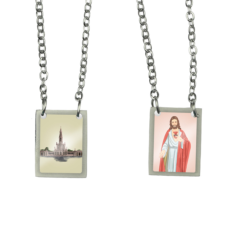 Shrine of Fátima Stainless Steel Scapular 1