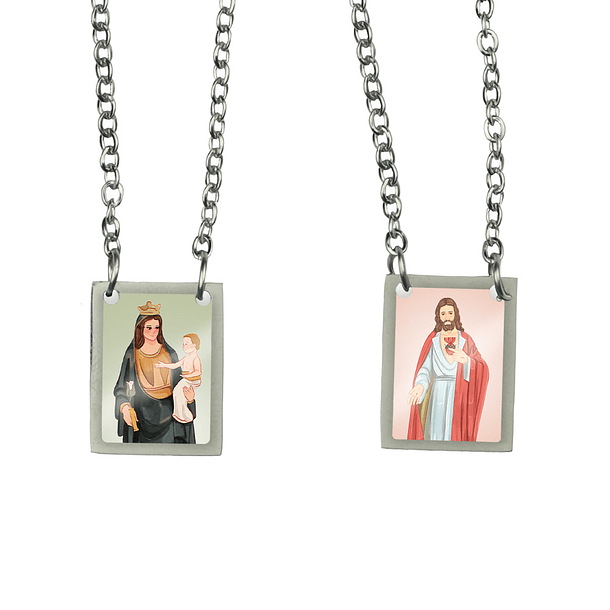 Escapulário de aço de Nossa Senhora da Abadia 1