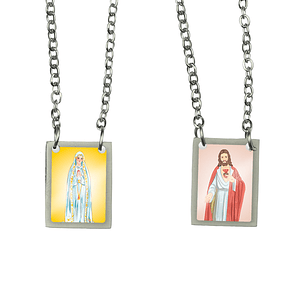 Our Lady of Fátima Stainless Steel Scapular