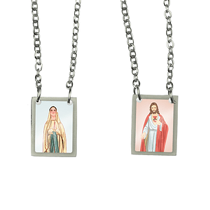 Our Lady of Lourdes Stainless Steel Scapular