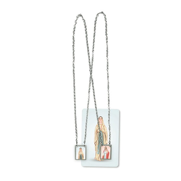 Our Lady of Lourdes Stainless Steel Scapular 2