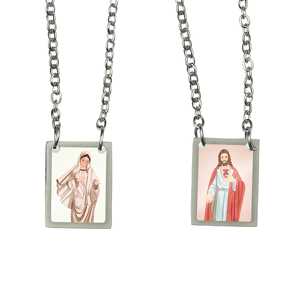 Our Lady of Medjugorje Stainless Steel Scapular 1