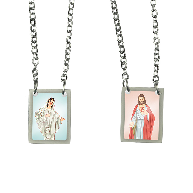 Scapolare in acciaio di Nostra Signora della Pace 1