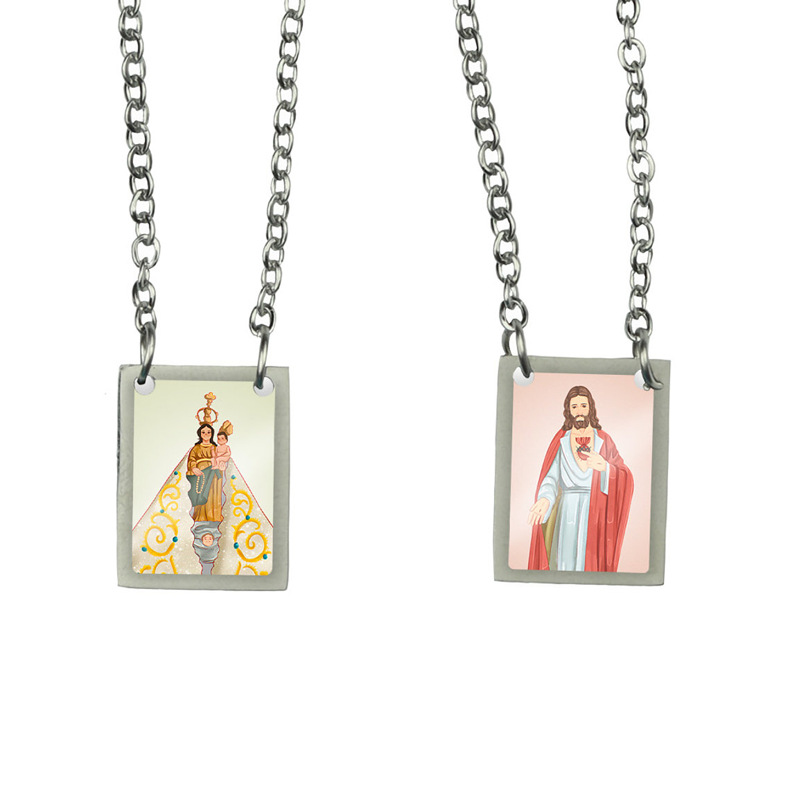 Escapulário de aço de Nossa Senhora do Rocio 1