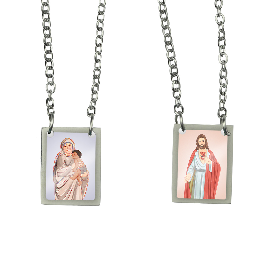 Scapolare in acciaio di Madre Teresa di Calcutta 1