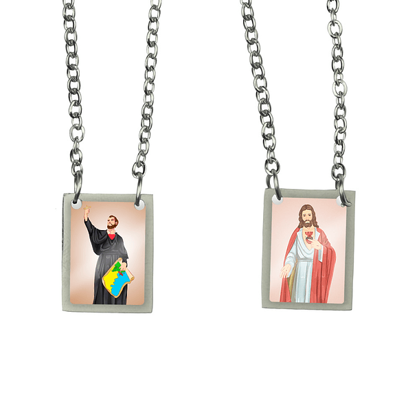 Saint Francis Xavier Stainless Steel Scapular 1