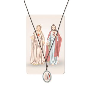 Sacred Heart of Mary and Jesus Necklace