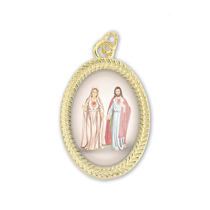 Medal of the Sacred Heart of Mary and Jesus