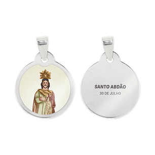 Collana e medaglia di Sant'Abdon in acciaio inossidabile