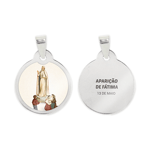 Apparition of Fátima necklace and medal in stainless steel