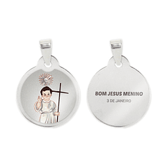 Baby Jesus chain and medal in stainless steel