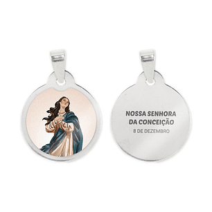 Our Lady of the Conception necklace and medal in stainless steel