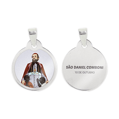 Saint Daniel Comboni chain and medal in stainless steel