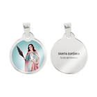 Fio e medalha de Santa Eufémia em aço inoxidável 2
