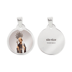 Cadena y medalla de San Félix en acero