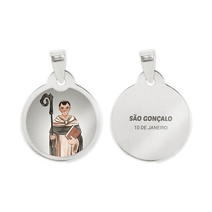 Fio e medalha de São Gonçalo em aço inoxidável