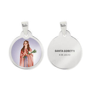 Saint Maria Goretti necklace and medal in stainless steel