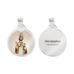 Cadena y medalla de San Gregorio en acero