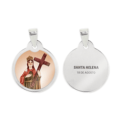 Cadena y medalla de Santa Elena en acero