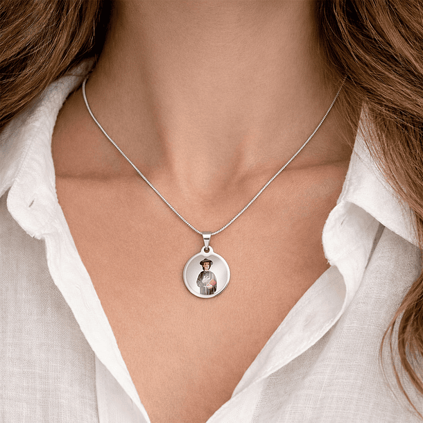 Saint Ivo chain and medal in stainless steel 4